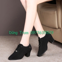 Giày khiêu vũ gót vuông cao 5cm đàn hồi êm ái hỗ trợ nhảy khiêu vũ cực tốt KV25