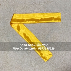 Đai lụa trơn hầu đồng cực đẹp cắt vạt chéo dài 3m5