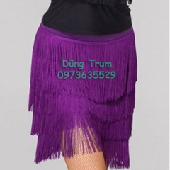 Chân Váy Khiêu Vũ Tua Rua 4 Tầng Bằng Nhảy Latin Siêu Đẹp