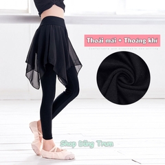 Quần múa bale trẻ em xẻ tà, quần nhảy múa ba lê siêu đẹp cho bé