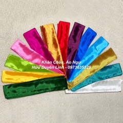 Đai lụa trơn hầu đồng cực đẹp cắt vạt chéo dài 3m5