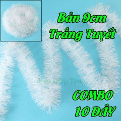 COMBO 10 Dây Chồn Tuyết dài 2m đầy đủ kích thước rộng 7cm, 9cm, 11cm
