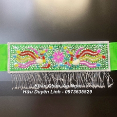 Đai cườm hầu đồng họa tiết thêu phượng cực đẹp hầu giá Thánh