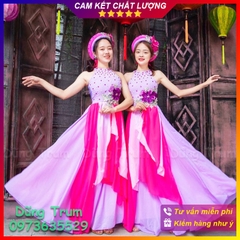 Váy xòe tứ thân biểu diễn cực đẹp