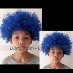 Tóc chú hề màu xanh dương, tóc hóa trang chú hề hài hước