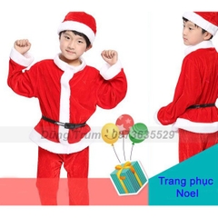 Trang phục Noel trẻ em, bộ hóa trang Noel trẻ con chất nhung chuẩn siêu đẹp