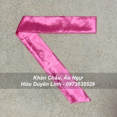 Đai lụa trơn hầu đồng cực đẹp cắt vạt chéo dài 3m5