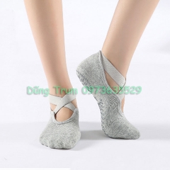 Vớ tất chân tập Yoga sợi len có hạt chống trơn trượt massage chân và thấm mồ hôi cực tốt