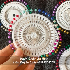Ghim cài khăn áo hầu đồng cực đẹp, kim cài khăn áo hầu giá (1 vỉ 40 cái)