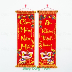 Câu đối Tết trang trí, cặp câu đối đỏ kích thước số đỏ thần tài 79cm trang trí Tết