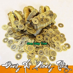 COMBO 100 Đồng xu phong thủy bằng đồng chiêu tài lộc
