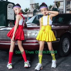 Bộ nhảy hiện đại KPOP siêu đẹp, trang phục nhảy nhóm Aerobic cho bé