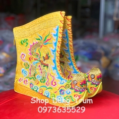 Hia hầu đồng vải gấm cao cấp, giày hầu giá chúa hoàng, giày tế hóa trang concept cổ trang