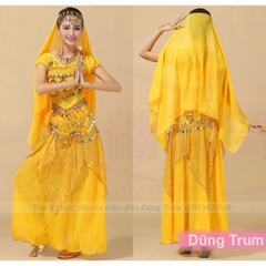 Bộ múa Ấn Độ người lớn mẫu Váy kết hợp Áo cộc