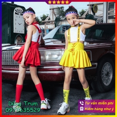 Bộ nhảy hiện đại KPOP siêu đẹp, trang phục nhảy nhóm Aerobic cho bé