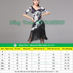 Váy Khiêu Vũ Tua Rua Dài Tay Phong Cách Trẻ Trung Siêu Đẹp L713