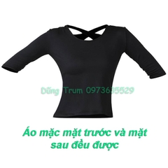 Áo khiêu vũ Latin co giãn thấm hút mồ hôi cực tốt mặc được 2 mặt siêu đẹp