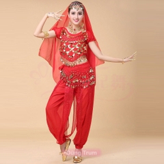 Trang phục múa Ấn Độ người lớn mẫu Quần dây kết hợp Áo cộc