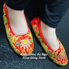 Giày hầu đồng chúa hoàng, hài quan lớn, phụ kiện hầu đồng