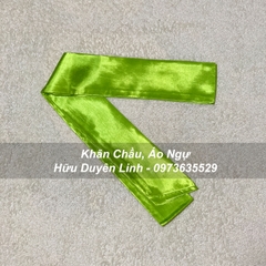 Đai lụa trơn hầu đồng cực đẹp cắt vạt chéo dài 3m5