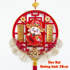 Dải Ông Thần Tài Lắc Lư Chiêu Tài Lộc trang trí Tết bản Tiếng Việt tặng móc treo
