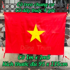 Cờ Tổ Quốc vải Sa Tanh chịu nắng mưa đầy đủ kích thước