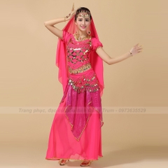 Bộ múa Ấn Độ người lớn mẫu Váy kết hợp Áo cộc