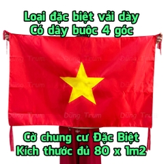 Cờ Tổ Quốc vải Sa Tanh chịu nắng mưa đầy đủ kích thước