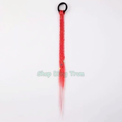 Tóc Giả Thắt Bím Đuôi Ngựa Có Chun Buộc, Tóc Highlight Tết Sẵn Đủ Các Màu Cho Bé