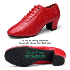 Giày khiêu vũ gót vuông cao 5cm đàn hồi êm ái hỗ trợ nhảy khiêu vũ cực tốt KV25