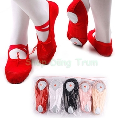Giày múa bale bọc mũi da lộn chuẩn đẹp (Size 34 -> 45)
