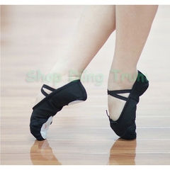 Giày múa bale trẻ em bọc mũi da lộn (Size 23 -> 33)
