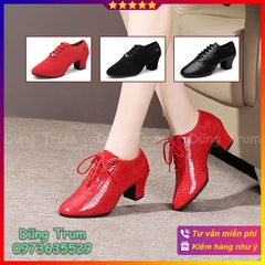 Giày khiêu vũ gót vuông cao 5cm đàn hồi êm ái hỗ trợ nhảy khiêu vũ cực tốt KV25