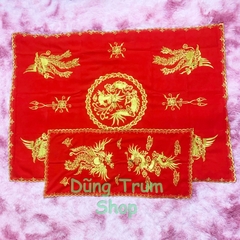 Bộ khăn phủ diện hầu giá Thánh gồm cả khăn phủ và khăn tấu hầu đồng cực đẹp