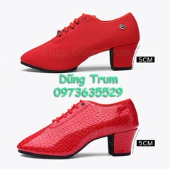 Giày khiêu vũ gót vuông cao 5cm đàn hồi êm ái hỗ trợ nhảy khiêu vũ cực tốt KV25