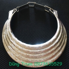 Kiềng cổ 5 tầng liền sáng đẹp, vòng cổ dân tộc, phụ kiện hầu đồng DT002