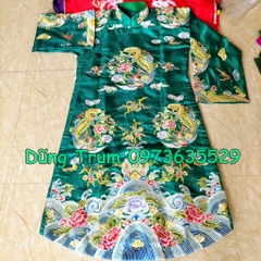 Áo Chầu hầu đồng các giá Chầu vải gấm thêu họa tiết chỉ ngũ sắc cực đẹp