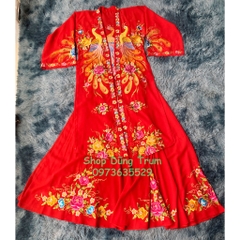 Trang phục hầu Mẫu, hầu Chúa thêu tay họa tiết cực đẹp