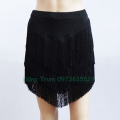 Chân váy khiêu vũ tua rua chéo nhọn (V) 3 tầng nhảy siêu đẹp