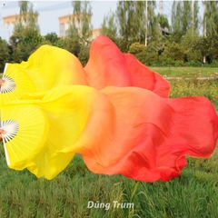 Quạt múa dài 3 màu tua dài cực mềm mại và đẹp