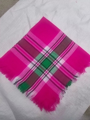 Khăn len vuông kẻ dân tộc đội đầu 80*80cm, khăn đội đầu du lịch thiếu nữ dân tộc