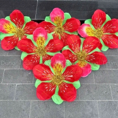 Hoa Phượng vĩ múa văn nghệ hoa Phượng 10 cánh chất liệu nan sắt vẽ kim tuyến
