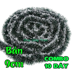 COMBO 10 Dây Chồn Tuyết dài 2m đầy đủ kích thước rộng 7cm, 9cm, 11cm