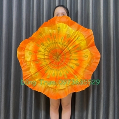 Lá sen múa biểu diễn văn nghệ nan sắt mềm và lụa phun kim tuyến cực bền đẹp