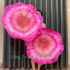 Lá sen múa biểu diễn văn nghệ nan sắt mềm và lụa phun kim tuyến cực bền đẹp