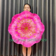 Lá sen múa biểu diễn văn nghệ nan sắt mềm và lụa phun kim tuyến cực bền đẹp