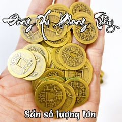 Đồng xu phong thuỷ chiêu tài, hút lộc gieo quẻ, để ban thần tài, để ví đem lại may mắn tài lộc tránh tà khí