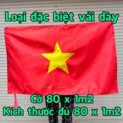 Cờ Tổ Quốc vải Sa Tanh chịu nắng mưa đầy đủ kích thước