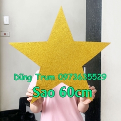 Đạo cụ Sao vàng biểu diễn chất liệu gỗ phủ kim tuyến vàng siêu đẹp