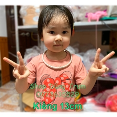 Kiềng bạc tròn đường kính 13cm, kiềng hầu đồng trang trí tượng